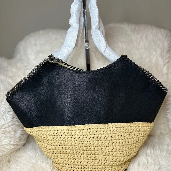 Stella McCartney Falabella Raffia Large Tote - Brand New Without Tags - Picture 2 of 10